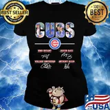 Chicago cubs baseball kris bryant javier baez willson contreras anthony rizzo signatures s Ladies tee