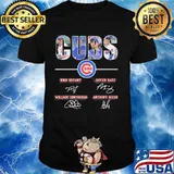 Chicago cubs baseball kris bryant javier baez willson contreras anthony rizzo signatures shirt
