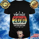 Classic 10th Birthday Gift Vintage Retro Distressed 2010 T-Shirt
