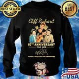 Cliff richard 80th anniversary 1940 2020 thank you for the memories signatures s Sweater