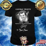 Conway twitty 1933 1993 thank you for the memories to your name signature shirt
