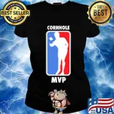 Cornhole mvp baseball logo 2020 s Ladies tee