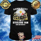 Damn right i am a pittsburgh steelers fan now and forever stars signatures shirt