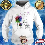 Dandelion flower butterflies hope is not a wish it's a believer s Hoodie