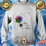 Dandelion flower butterflies hope is not a wish it's a believer s Sweater