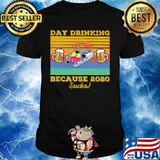 DAY DRINKING BECAUSE 2020 SUCKS BEER BOAT VINTAGE RETRO SHIRT