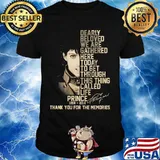 Dearly beloved we are gathered here today to get through this things called life prince 1958 2016 thank you for the memories signatures shirt