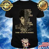 Dearly beloved we are gathered here today to get through this things called life prince 1958 2016 thank you for the memories signatures shirt