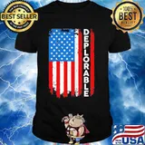 Deplorable american flag independence day shirt