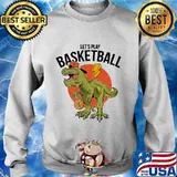 Dinosaur let's play basketball sunset s Sweater