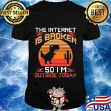 Dinosaur the internet is broken so i'm outside today vintage retro shirt