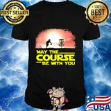 Disc golf may the course be with you sunset shirt