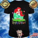 Disney ariel princess happy easter flower shirt