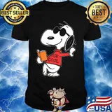 Disney snoopy reading book joe cool shirt