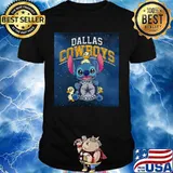 Disney stitch and ducks hug dallas cowboys shirt