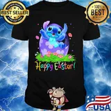 Disney stitch happy easter flower shirt