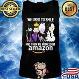 Disney villain we used to smile and then we worked at amazon s Tank top