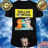 Dollar general i hate mondays i hate all days garfield and meme cat shirt