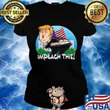 Donald trump impeach this american flag s Ladies tee