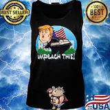 Donald trump impeach this american flag s Tank top