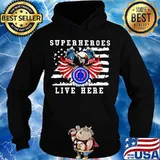 Eagle hippie superhero live here american flag s Hoodie