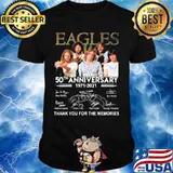 Eagles 50th anniversary 1971 2021 thank you for the memories signatures shirt