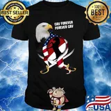 Eagles cav forever american flag independence day shirt