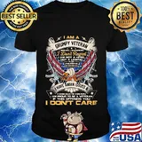 Eagles i am a grumpy veteran i served i sacrificed i don't regret i am not a hero not a legend american flag independence day shirt