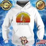 Easily distracted by Cats and Cello Vintage retro s Hoodie