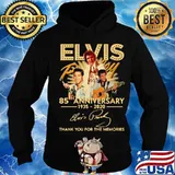 Elvis 85th anniversary 1935 2020 thank you for the memories signatures s Hoodie