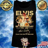 Elvis 85th anniversary 1935 2020 thank you for the memories signatures s Tank top