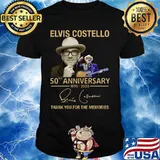 Elvis costello 50th anniversary 1970 2020 thank you for the memories signature shirt