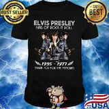 Elvis presley king of rock n roll 1935 1977 thank you for the memories signature shirt