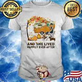 Fall Girl camping with dogs and she lived happily ever after shirt