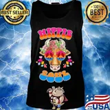 Flower cow glasses hippie soul s Tank top