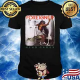 Foreigner band head games shirt