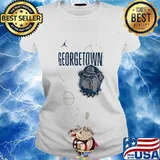 Georgetown georgia bulldogs basketball logo s Ladies tee