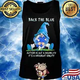 Gnomes back the blue autism is not a disability it's different ability s Tank top