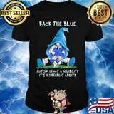Gnomes back the blue autism is not a disability it's different ability shirt
