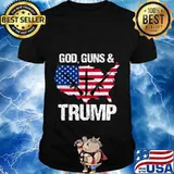 God Guns and Trump 2020 Pride USA Flag Tee 2nd Amendment T-Shirt