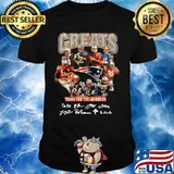 Greats new england patriots thank you for the memories signatures shirt