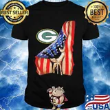 Green bay packers american flag independence day shirt
