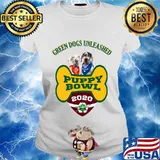 Green dogs unleashed puppy bowls 2020 s Ladies tee