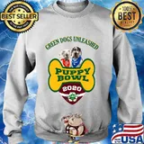 Green dogs unleashed puppy bowls 2020 s Sweater