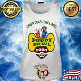 Green dogs unleashed puppy bowls 2020 s Tank top
