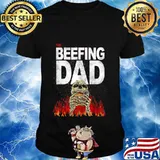 Grillfather The Beefing Dad Funny Joke BBQ Meat Humor T-Shirt
