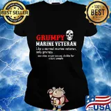 Grumpy marine veteran like a normal marine veteran only grumpy s Ladies tee