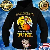 Halloqueen are born in june ghost witch mask s Hoodie