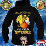 Halloqueen are born in november ghost witch mask s Hoodie