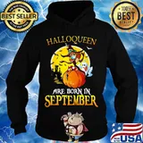 Halloqueen are born in september ghost witch mask s Hoodie